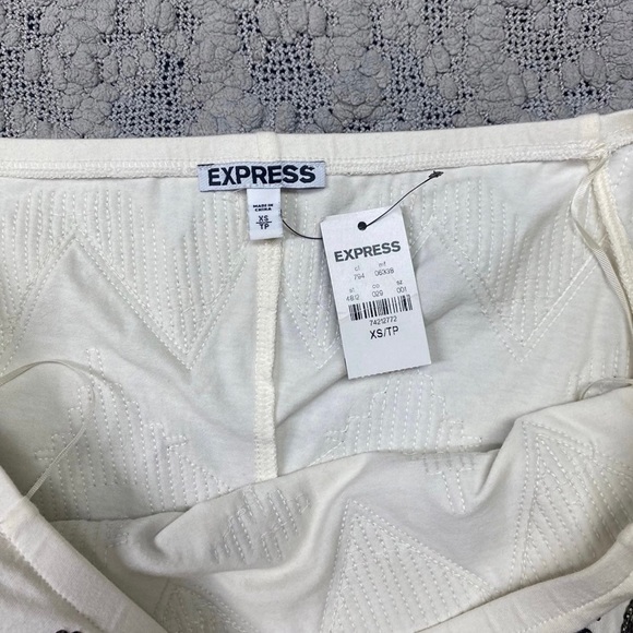 NWT Express White Off The Shoulder Sequin Dress - Picture 7 of 8